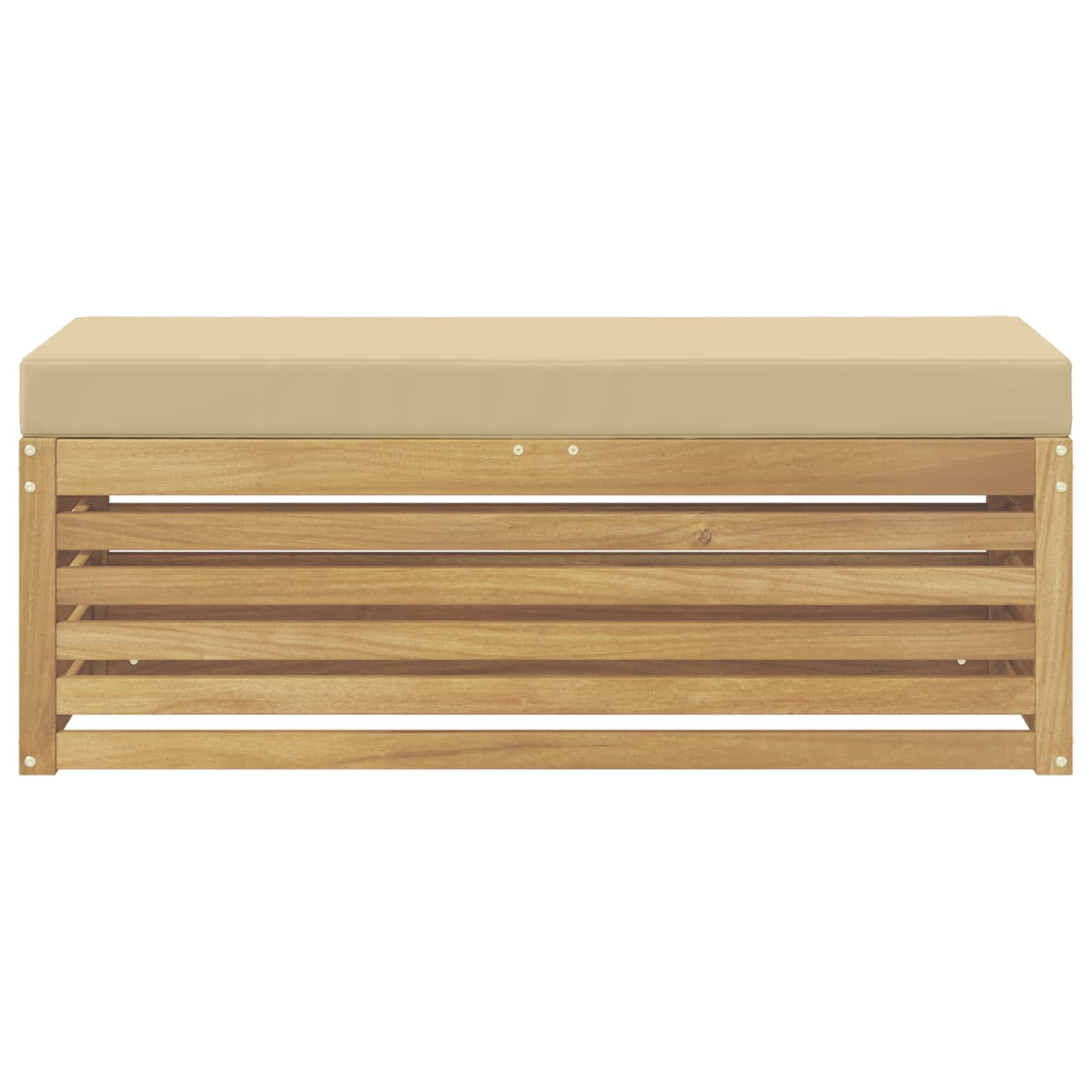 Buitenstoolbank Wit 115 x 43 x 45 cm Massief Acaciahout
