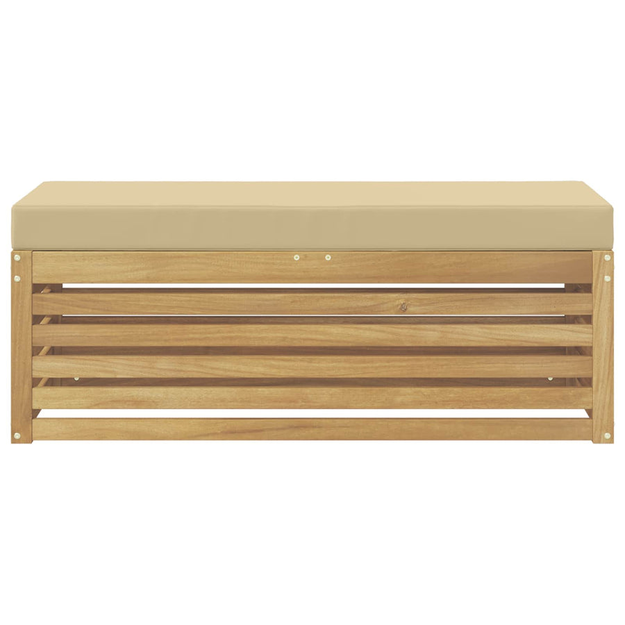 Buitenstoolbank Wit 115 x 43 x 45 cm Massief Acaciahout