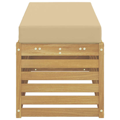 Buitenstoolbank Wit 115 x 43 x 45 cm Massief Acaciahout