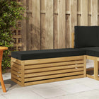 Outdoor Storage Bench White 115 x 43 x 45 cm Solid Acacia Wood