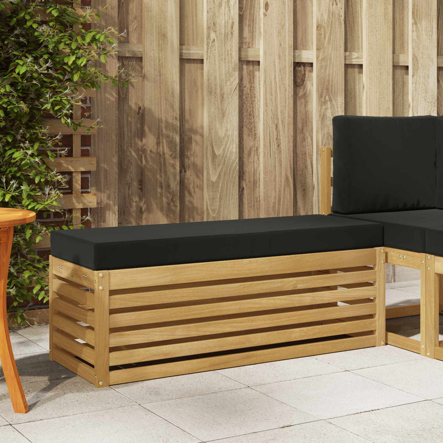 Buitenstoolbank Wit 115 x 43 x 45 cm Massief Acaciahout