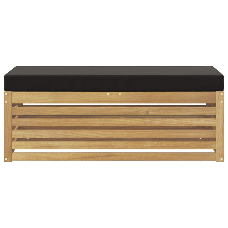 Buitenstoolbank Wit 115 x 43 x 45 cm Massief Acaciahout