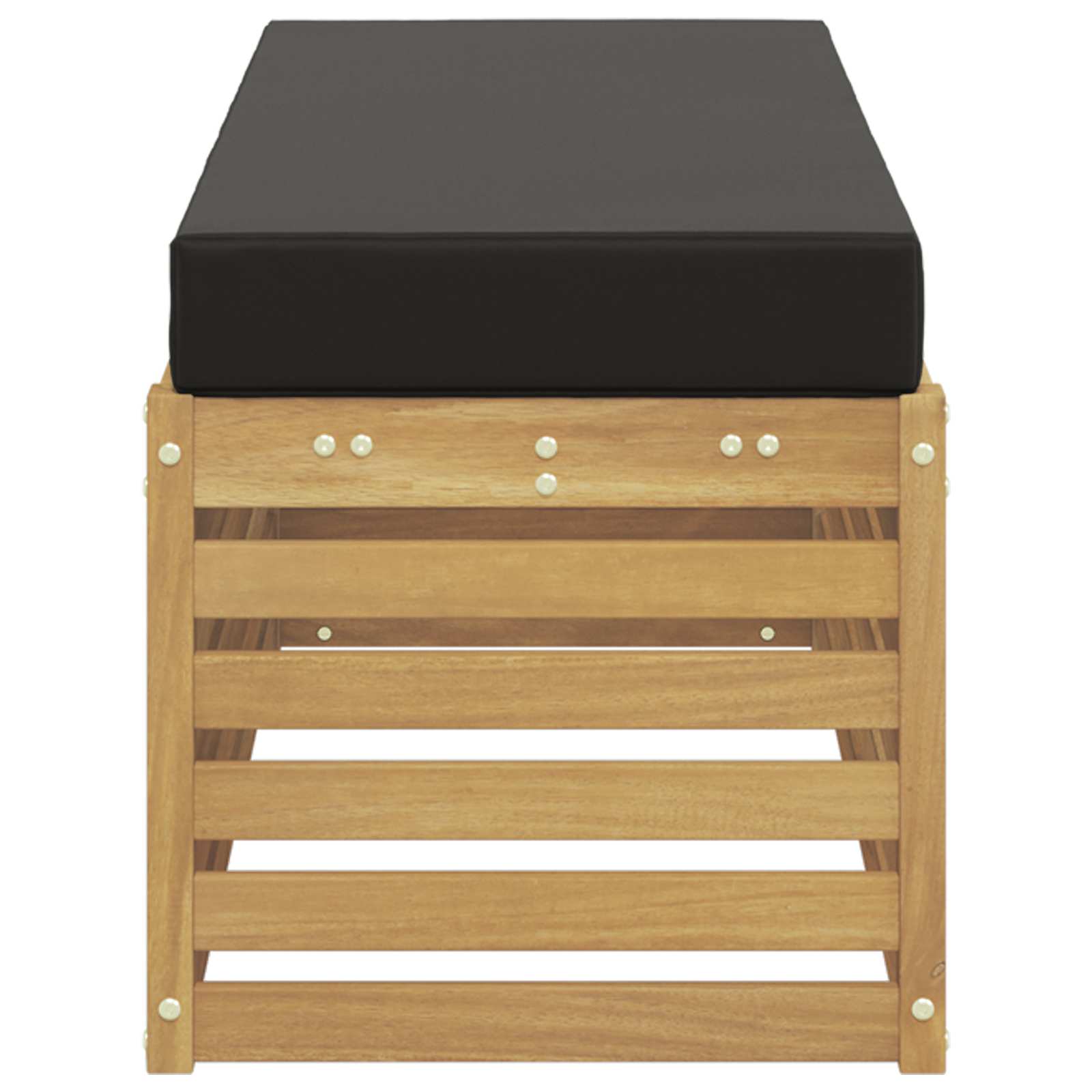 Buitenstoolbank Wit 115 x 43 x 45 cm Massief Acaciahout