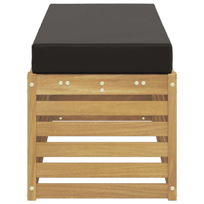 Buitenstoolbank Wit 115 x 43 x 45 cm Massief Acaciahout