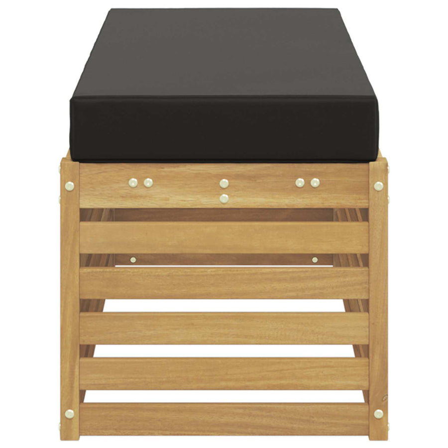Buitenstoolbank Wit 115 x 43 x 45 cm Massief Acaciahout