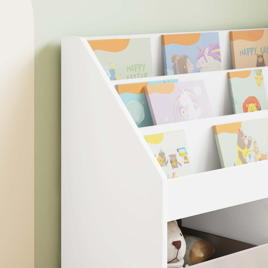 Kinderen Boekenkast Wit 72,5 x 29,5 x 69 cm Bewerkt hout