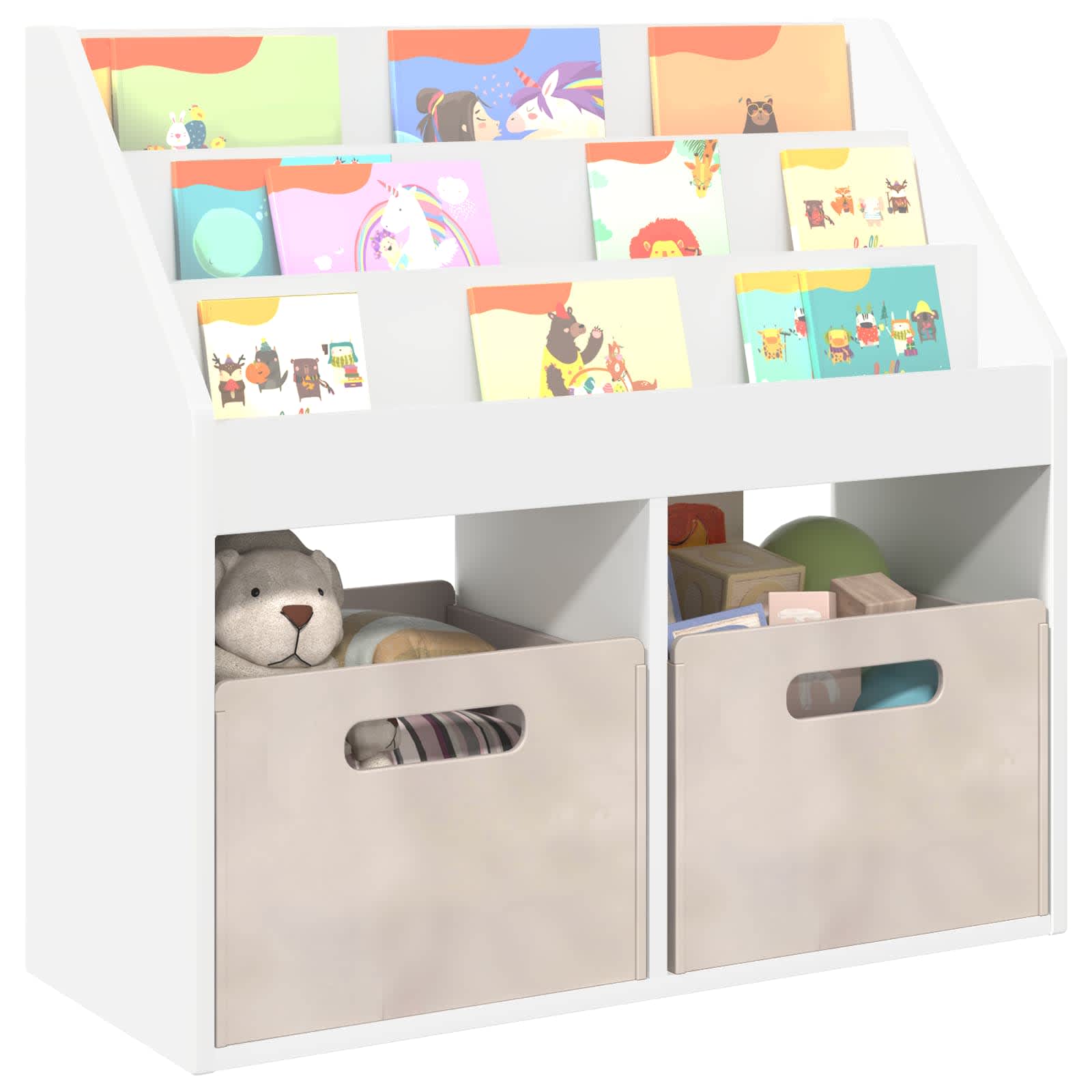 Kinderen Boekenkast Wit 72,5 x 29,5 x 69 cm Bewerkt hout