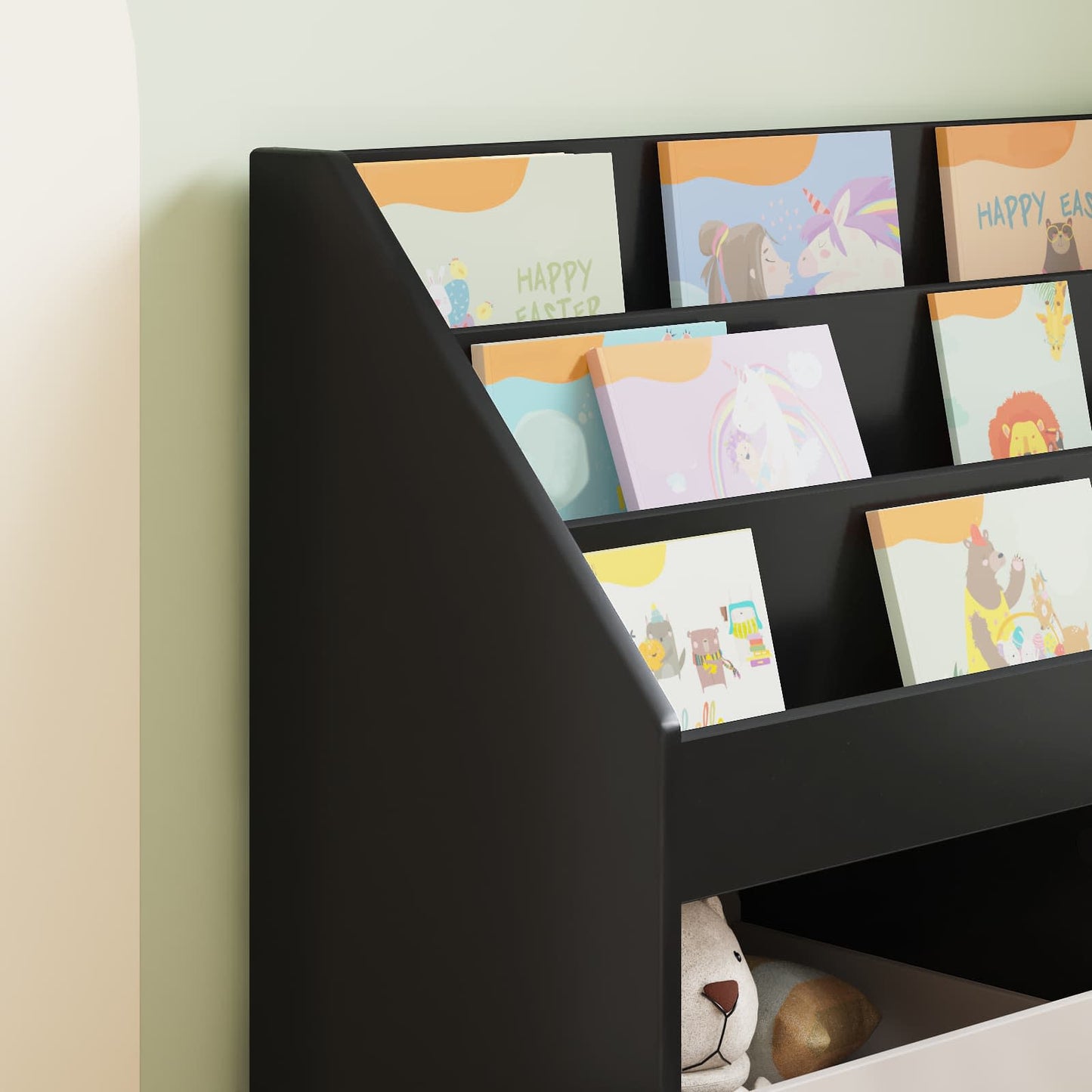 Kinderen Boekenkast Zwart 72,5 x 29,5 x 69 cm Bewerkt hout