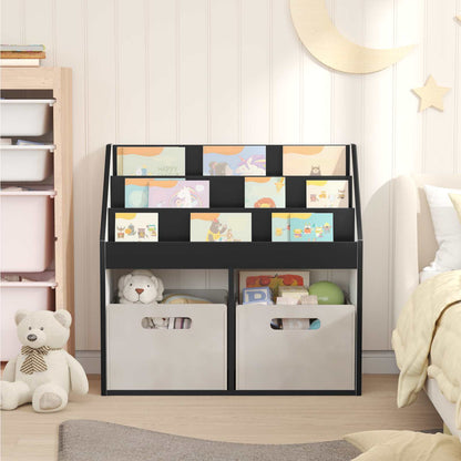 Kinderen Boekenkast Zwart 72,5 x 29,5 x 69 cm Bewerkt hout