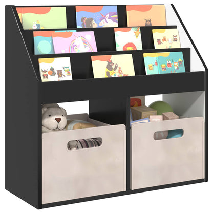 Kinderen Boekenkast Zwart 72,5 x 29,5 x 69 cm Bewerkt hout