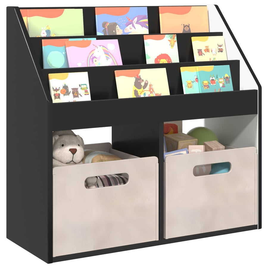 Kinderen Boekenkast Zwart 72,5 x 29,5 x 69 cm Bewerkt hout