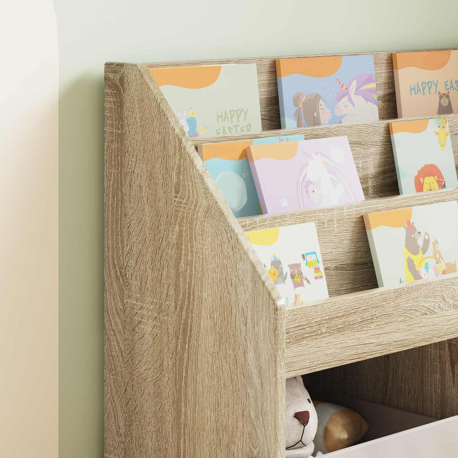 Kinderen Boekenkast met opslag Sonoma Eiken 72,5 x 29,5 x 69 cm