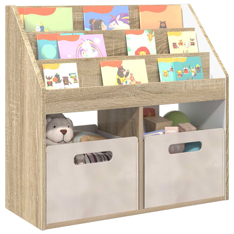 Kinderen Boekenkast met opslag Sonoma Eiken 72,5 x 29,5 x 69 cm