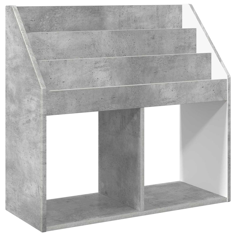 Kinderen Boekenkast met opslag Beton Grijs 72,5 x 29,5 x 69 cm