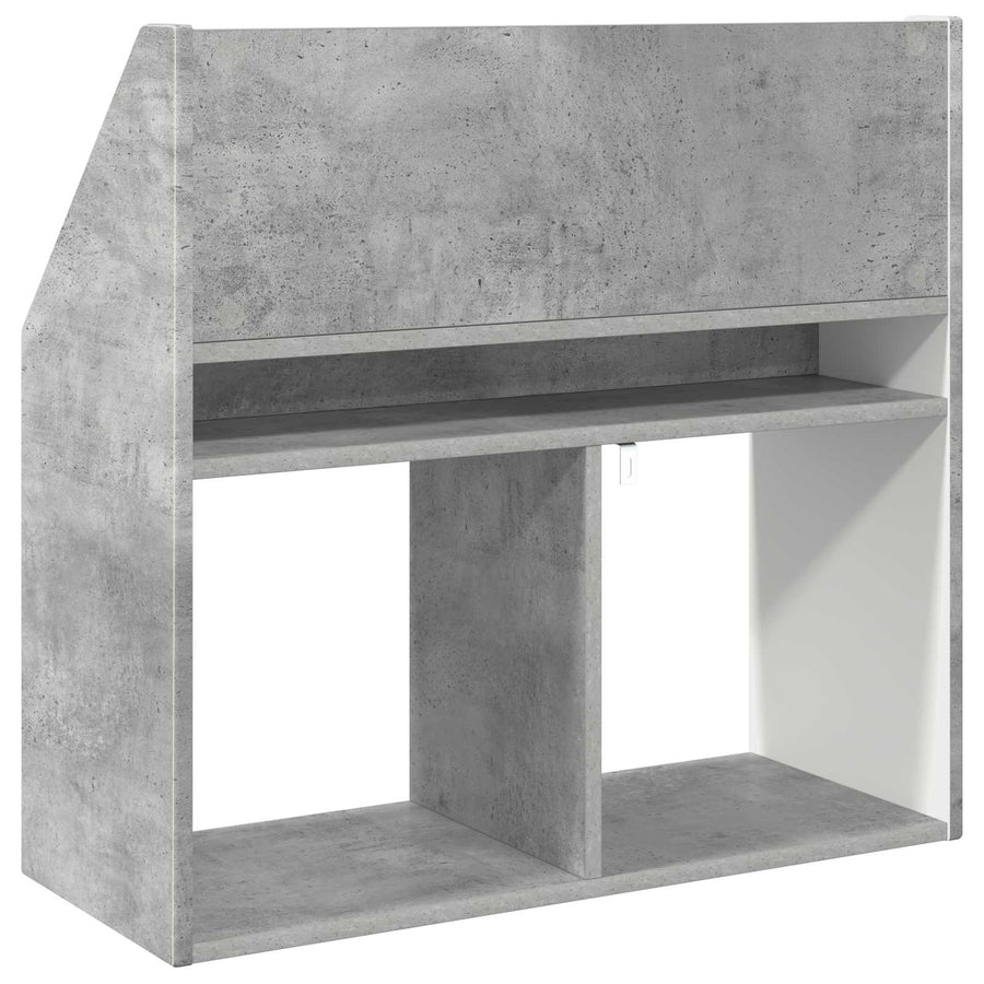 Kinderen Boekenkast met opslag Beton Grijs 72,5 x 29,5 x 69 cm