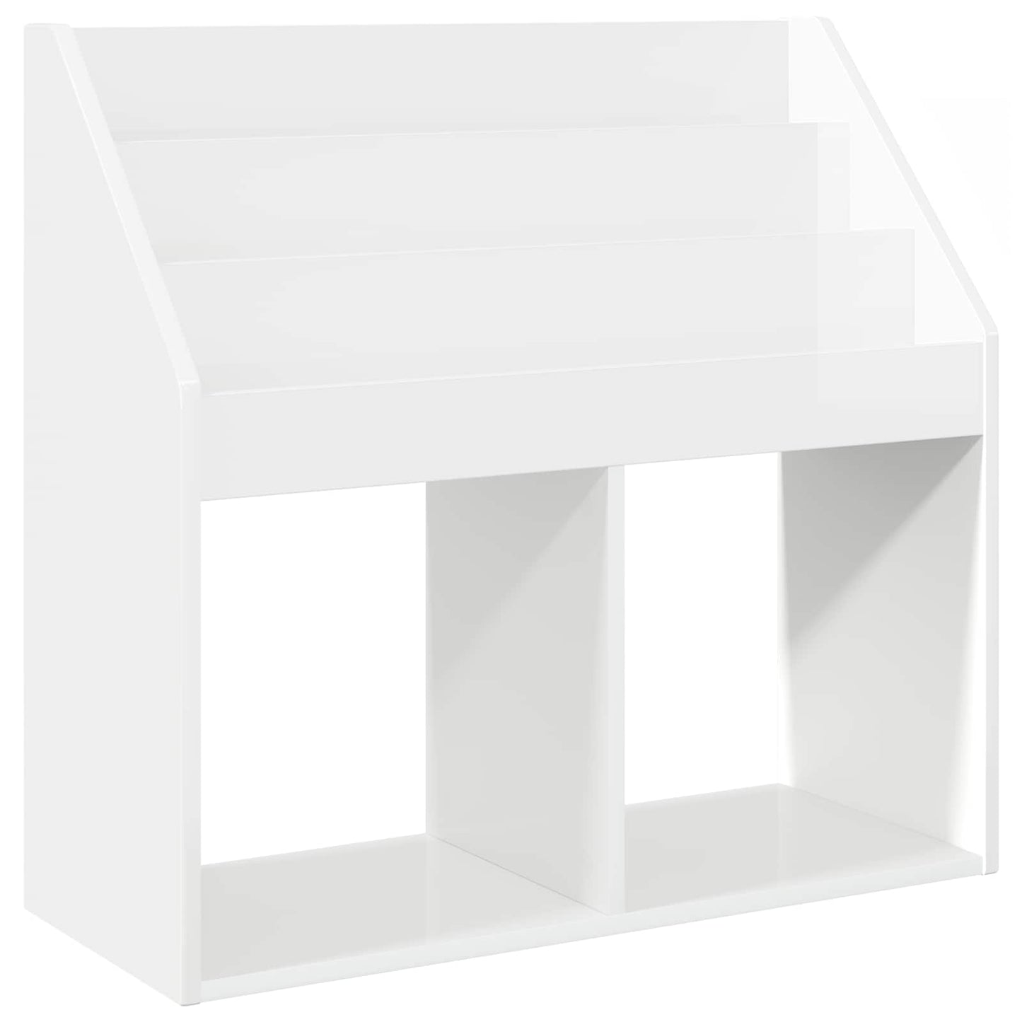 Kinderen Boekenkast Hoogglans wit 72,5 x 29,5 x 69 cm