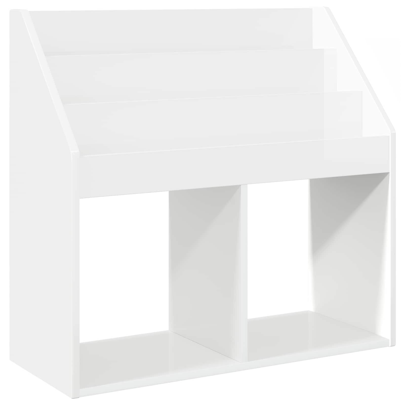 Kinderen Boekenkast Hoogglans wit 72,5 x 29,5 x 69 cm