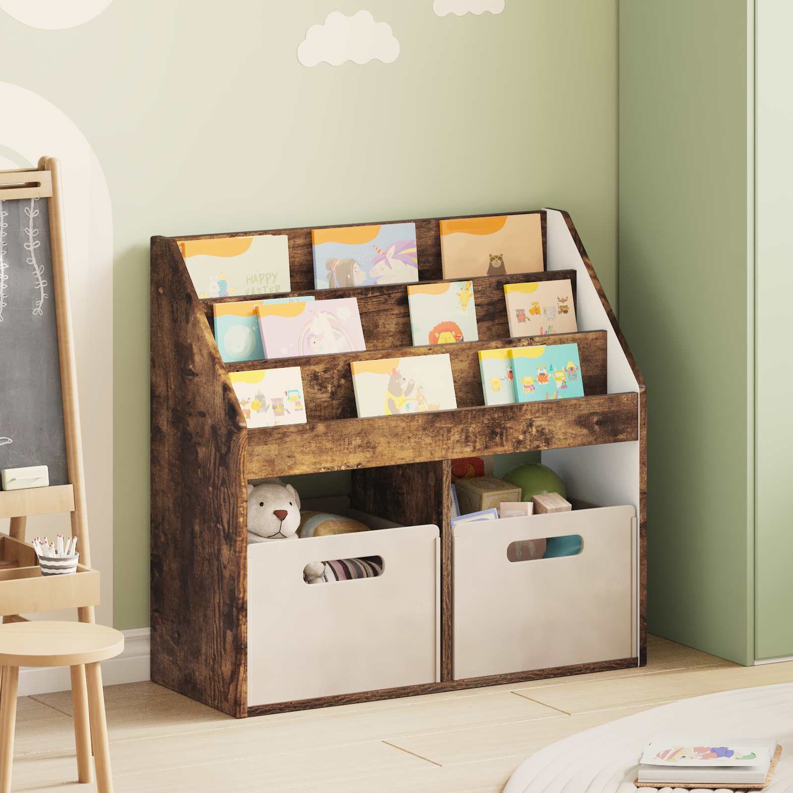 Kinderen Boekenkast Gerookt eiken 72,5 x 29,5 x 69 cm