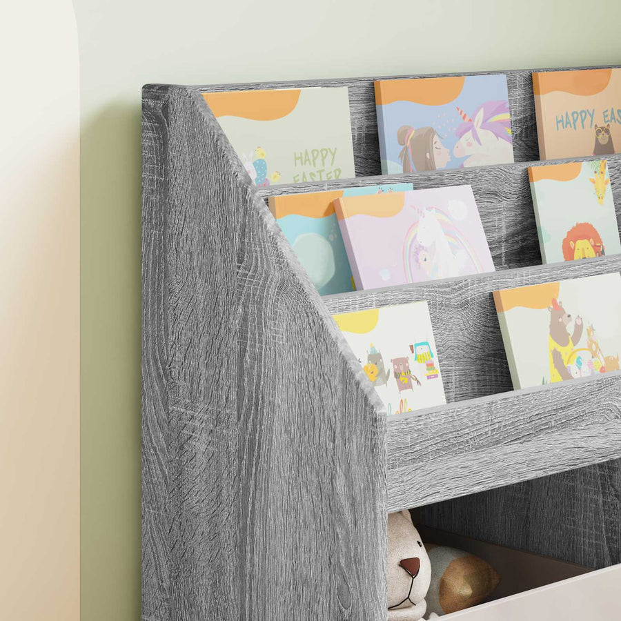 Kinderen Boekenkast met opslag Grijs Sonoma 72,5 x 29,5 x 69 cm