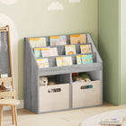 Kinderboekenkast grijs 72,5x29,5x69 cm bewerkt hout