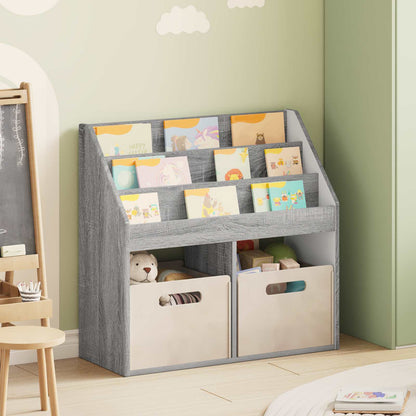 Kinderen Boekenkast met opslag Grijs Sonoma 72,5 x 29,5 x 69 cm