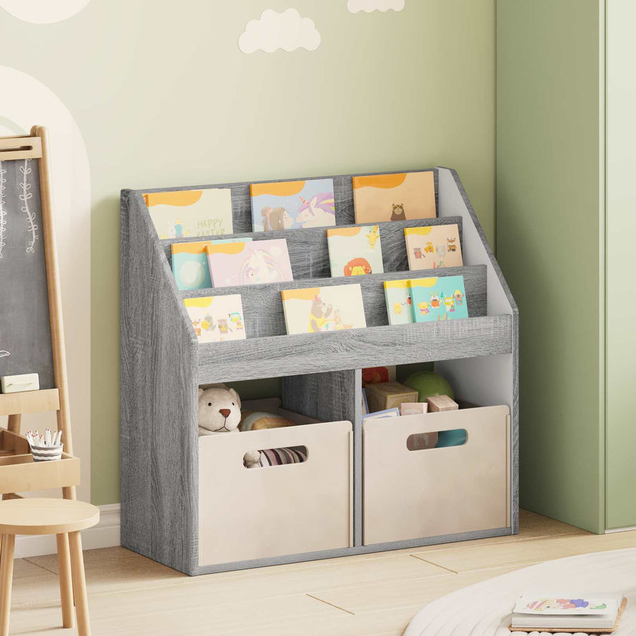Kinderen Boekenkast met opslag Grijs Sonoma 72,5 x 29,5 x 69 cm