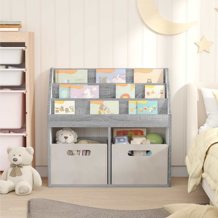 Kinderen Boekenkast met opslag Grijs Sonoma 72,5 x 29,5 x 69 cm