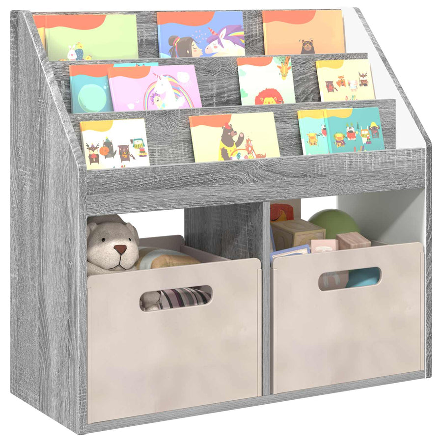 Kinderen Boekenkast met opslag Grijs Sonoma 72,5 x 29,5 x 69 cm
