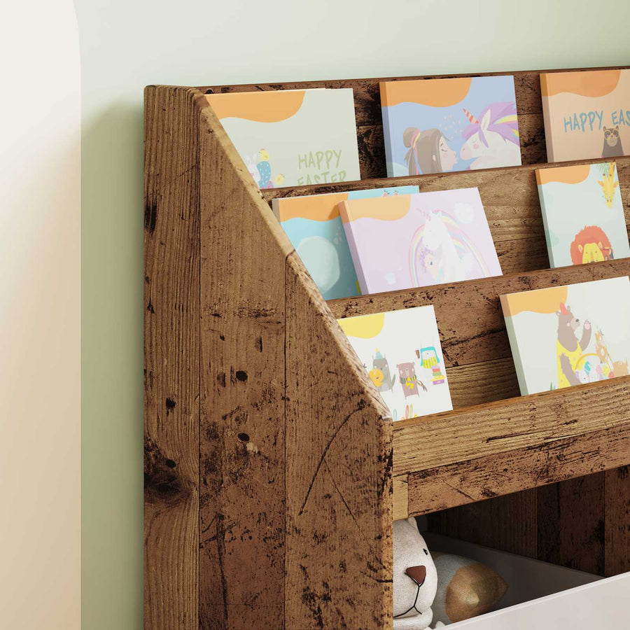 Kinderen Boekenkast Oudhout 72,5 x 29,5 x 69 cm Bewerkt hout