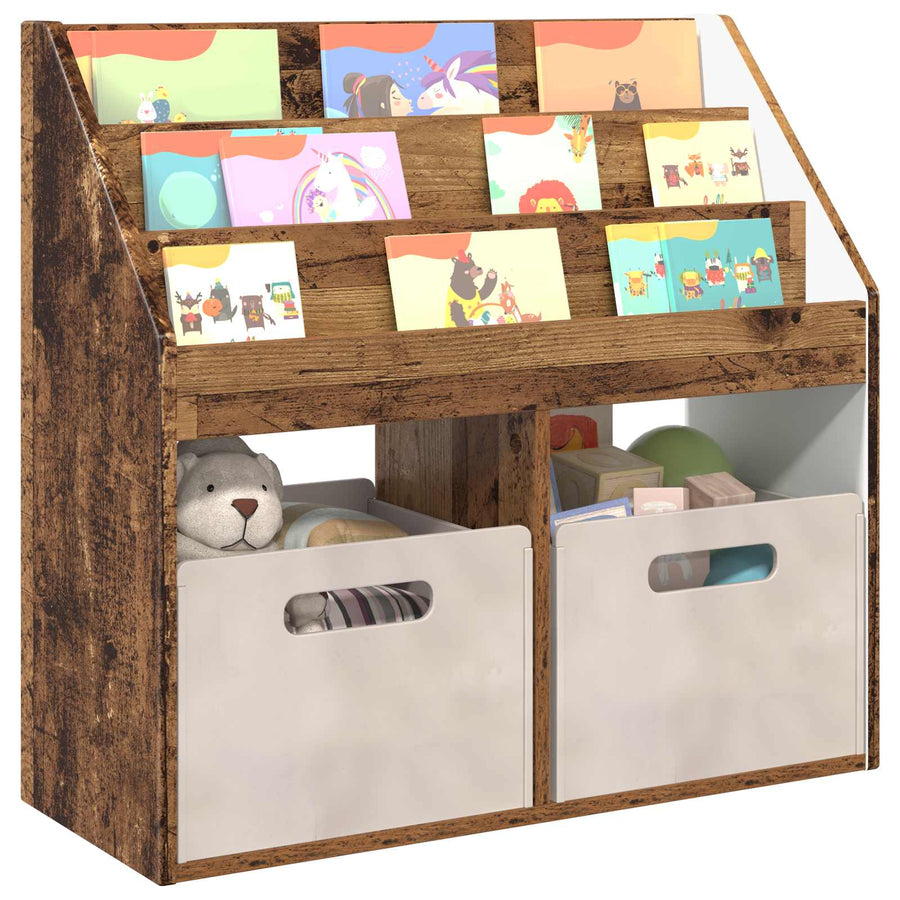Kinderen Boekenkast Oudhout 72,5 x 29,5 x 69 cm Bewerkt hout