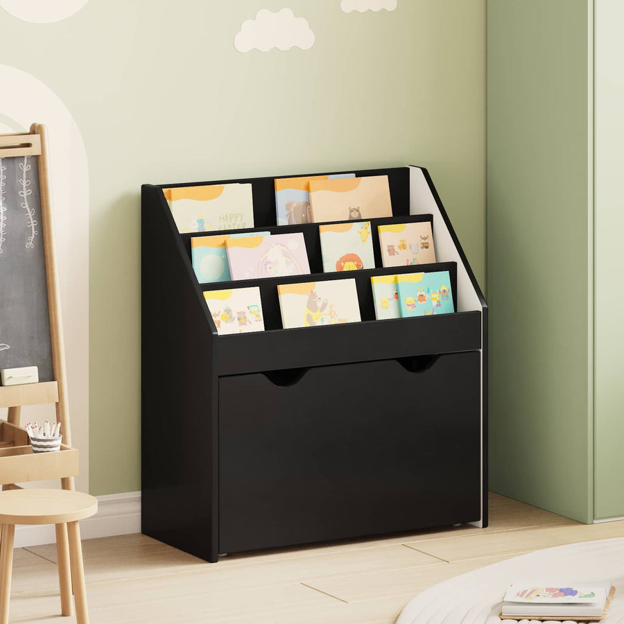 Kinderen Boekenkast Zwart 60 x 29,5 x 69 cm Bewerkt hout