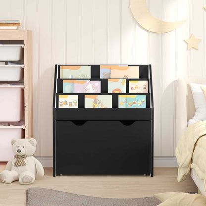 Kinderen Boekenkast Zwart 60 x 29,5 x 69 cm Bewerkt hout