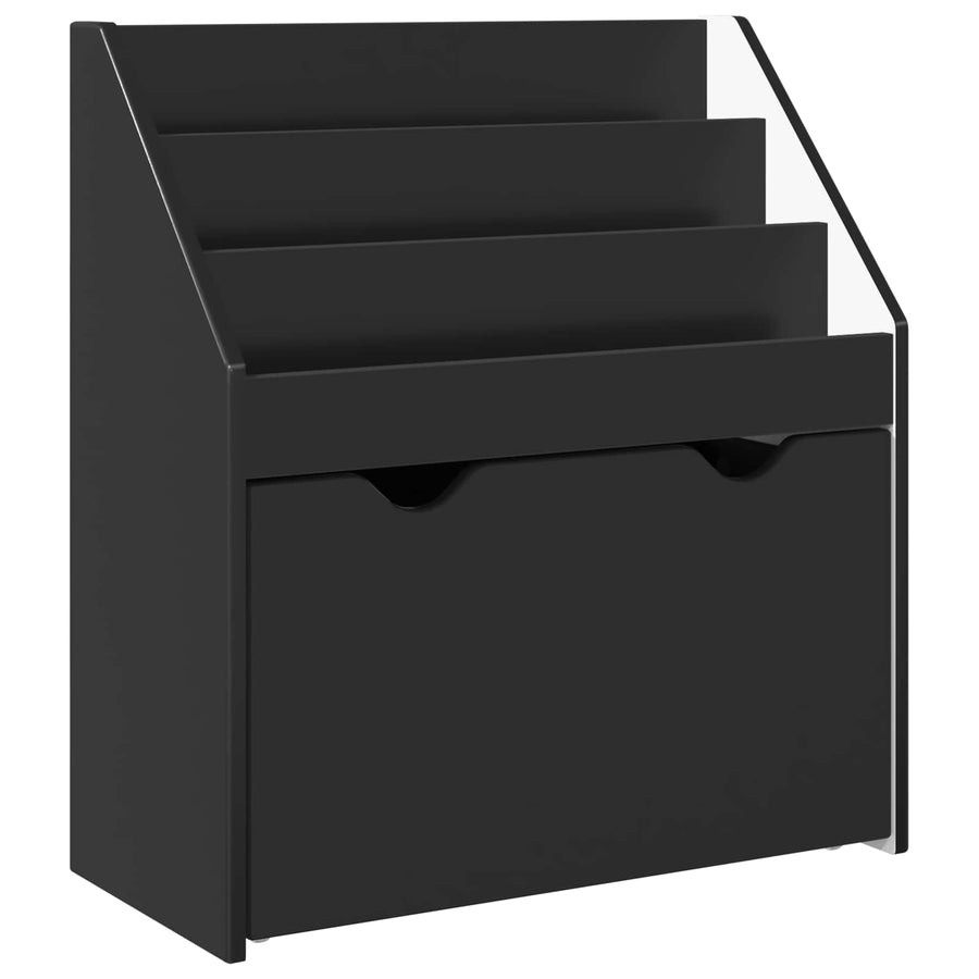 Kinderen Boekenkast Zwart 60 x 29,5 x 69 cm Bewerkt hout