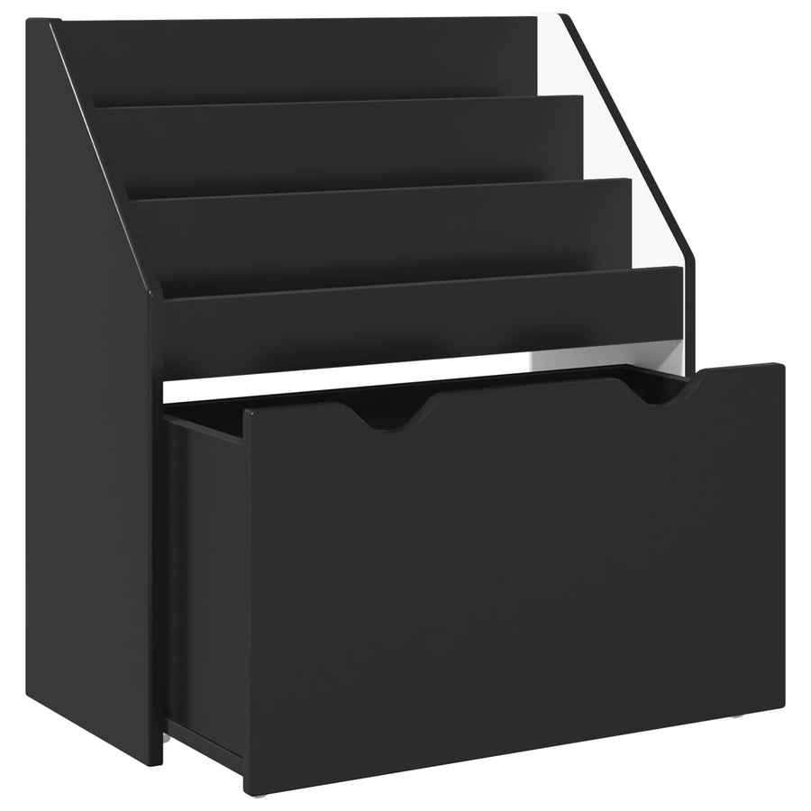 Kinderen Boekenkast Zwart 60 x 29,5 x 69 cm Bewerkt hout