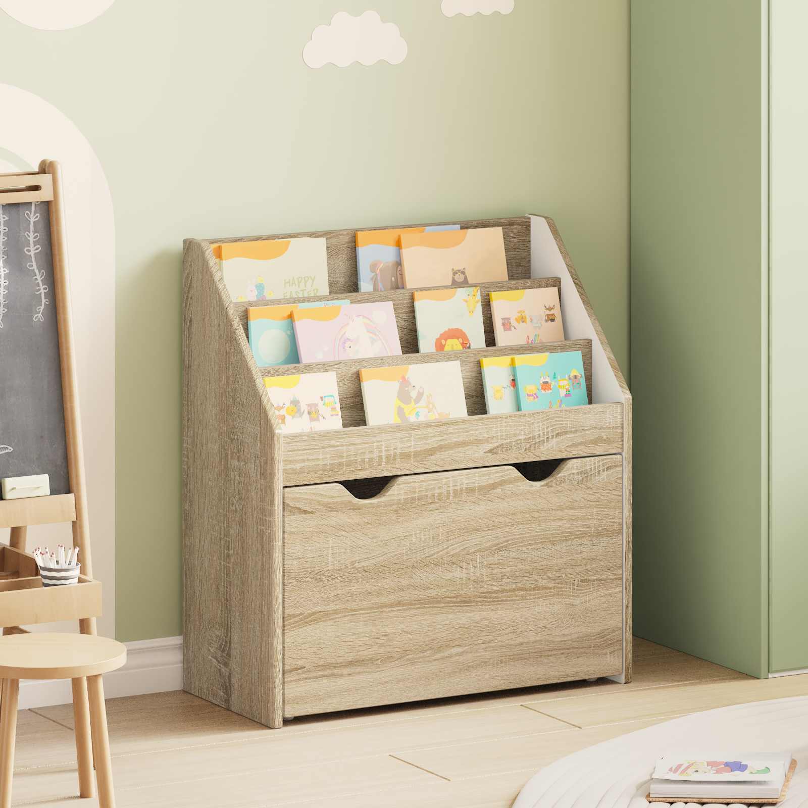 Kinderen Boekenkast Sonoma Eiken 60 x 29,5 x 69 cm Bewerkt hout