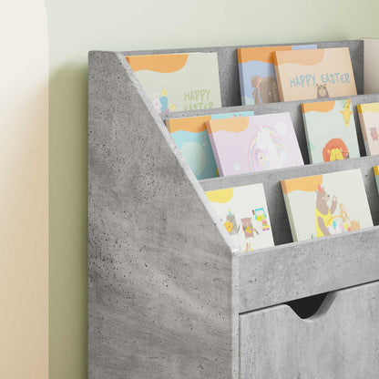 Kinderen Boekenkast Beton Grijs 60 x 29,5 x 69 cm Bewerkt hout