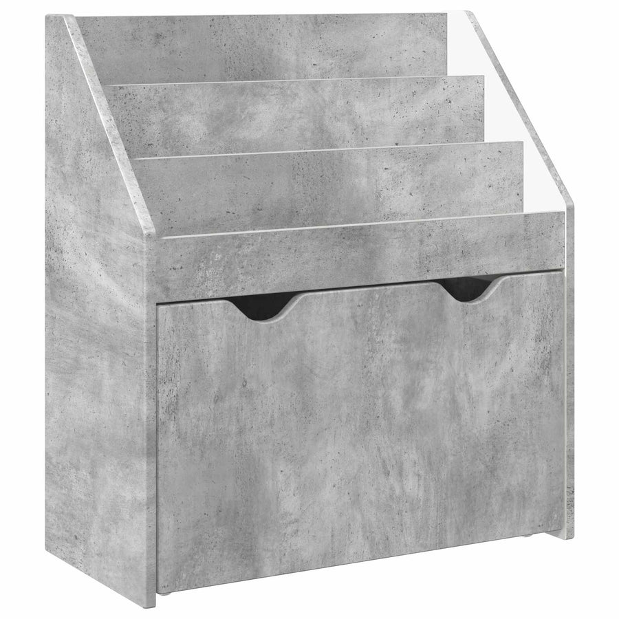 Kinderen Boekenkast Beton Grijs 60 x 29,5 x 69 cm Bewerkt hout