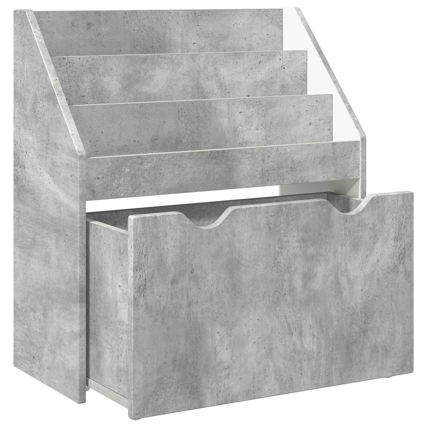 Kinderen Boekenkast Beton Grijs 60 x 29,5 x 69 cm Bewerkt hout