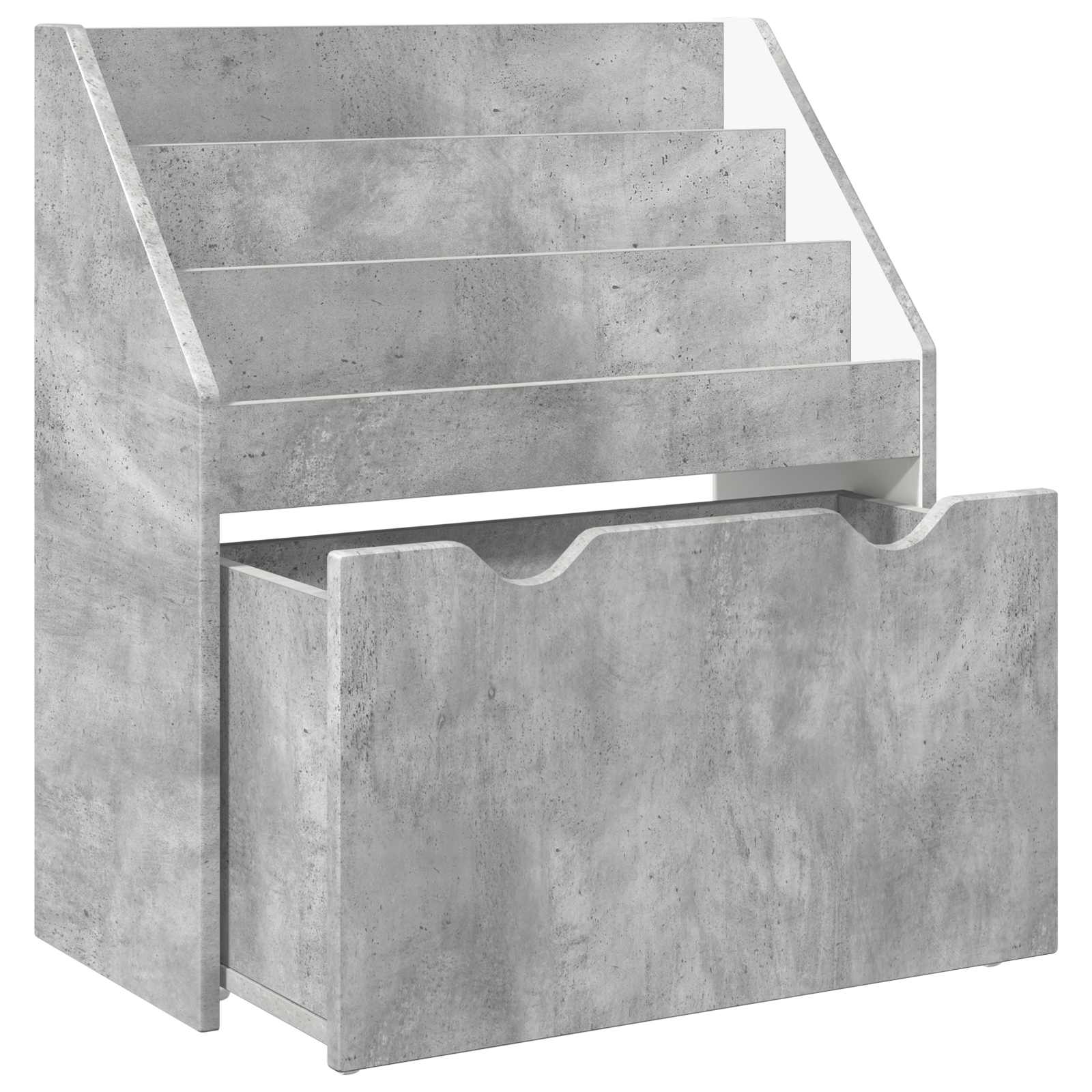 Kinderen Boekenkast Beton Grijs 60 x 29,5 x 69 cm Bewerkt hout