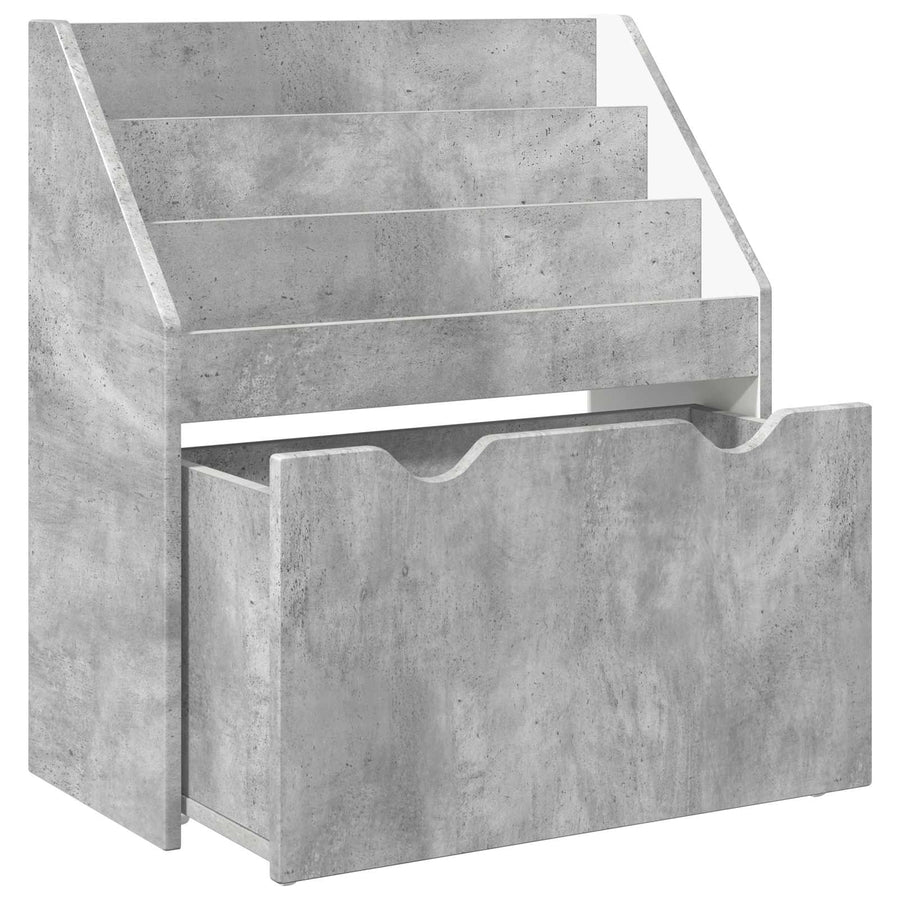 Kinderen Boekenkast Beton Grijs 60 x 29,5 x 69 cm Bewerkt hout