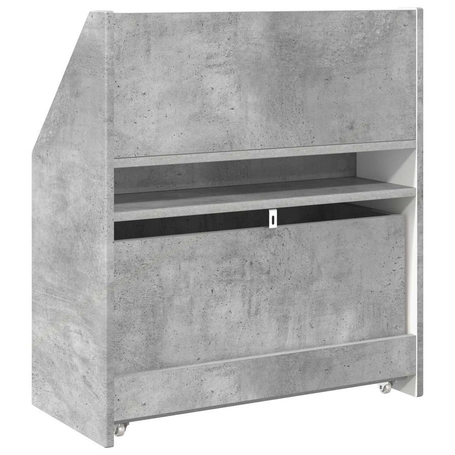 Kinderen Boekenkast Beton Grijs 60 x 29,5 x 69 cm Bewerkt hout