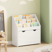 Kinderboekenkast 60x29,5x69 cm hoogglans wit