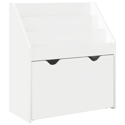 Kinderen Boekenkast met lade Hoogglans wit 60 x 29,5 x 69 cm
