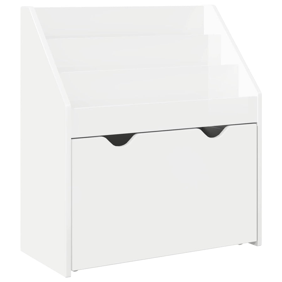 Kinderen Boekenkast met lade Hoogglans wit 60 x 29,5 x 69 cm