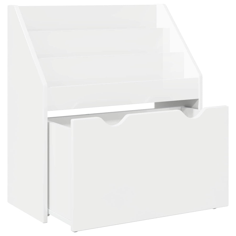 Kinderen Boekenkast met lade Hoogglans wit 60 x 29,5 x 69 cm