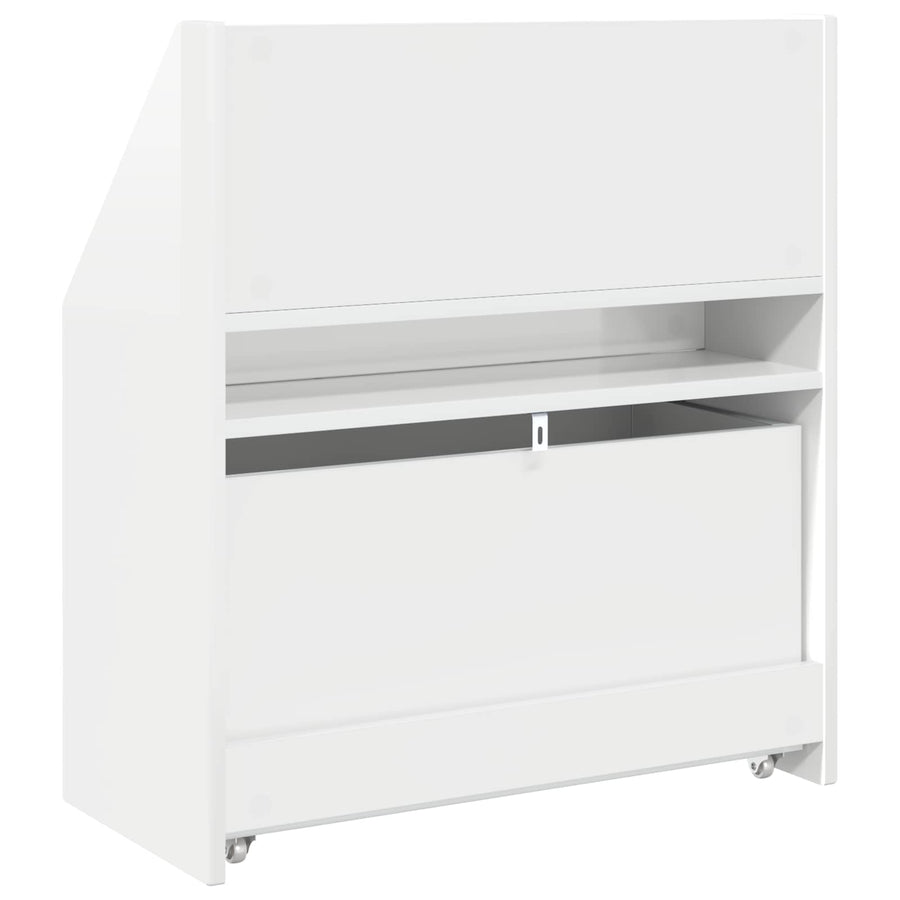 Kinderen Boekenkast met lade Hoogglans wit 60 x 29,5 x 69 cm