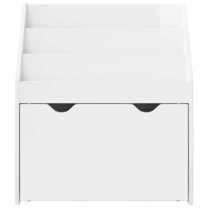 Kinderen Boekenkast met lade Hoogglans wit 60 x 29,5 x 69 cm