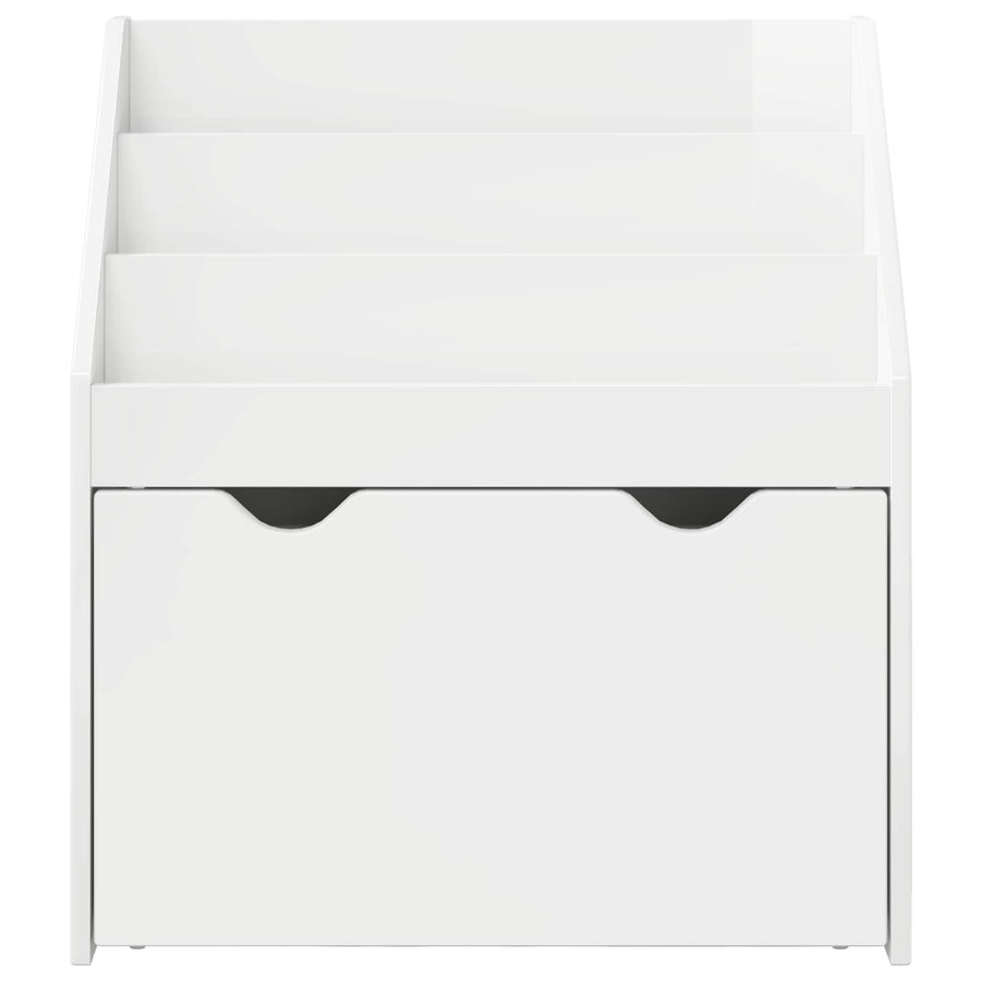 Kinderen Boekenkast met lade Hoogglans wit 60 x 29,5 x 69 cm