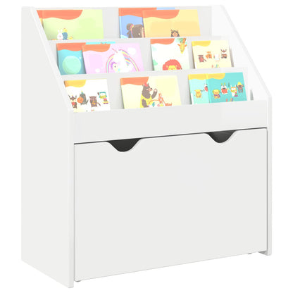 Kinderen Boekenkast met lade Hoogglans wit 60 x 29,5 x 69 cm