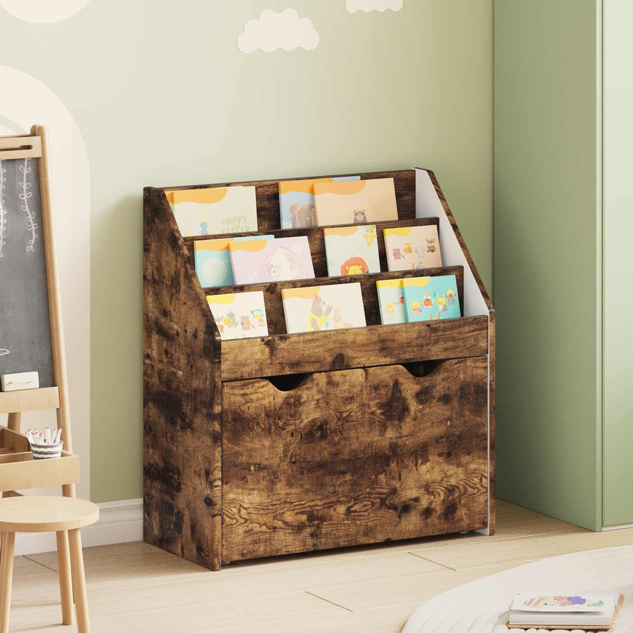 Kinderen Boekenkast met lade Gerookt eiken 60 x 29,5 x 69 cm